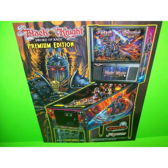 Black Knight Sword Of Rage Premium Edition Pinball FLYER Original Game Promo - Picture 4 of 6